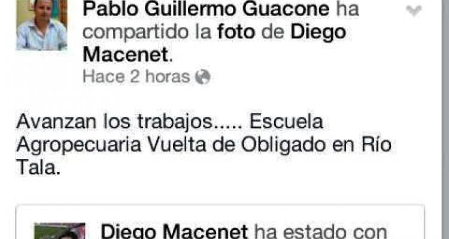 Guacone anunció que avanzan las obras de la Escuela Agropecuria y D’Andrea se enojó