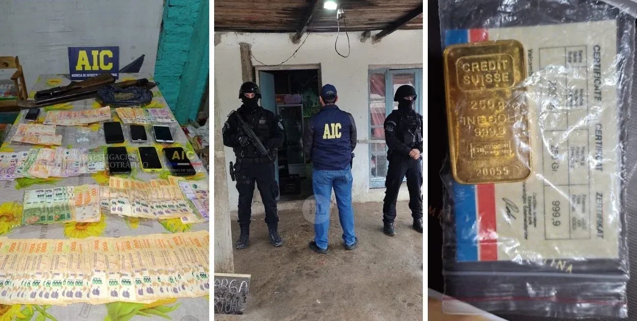 7 procesados por narcotráfico tras el secuestro de oro, drogas y dinero