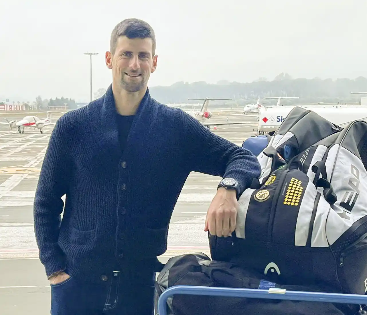 Djokovic se robó la atención en la previa del AO.