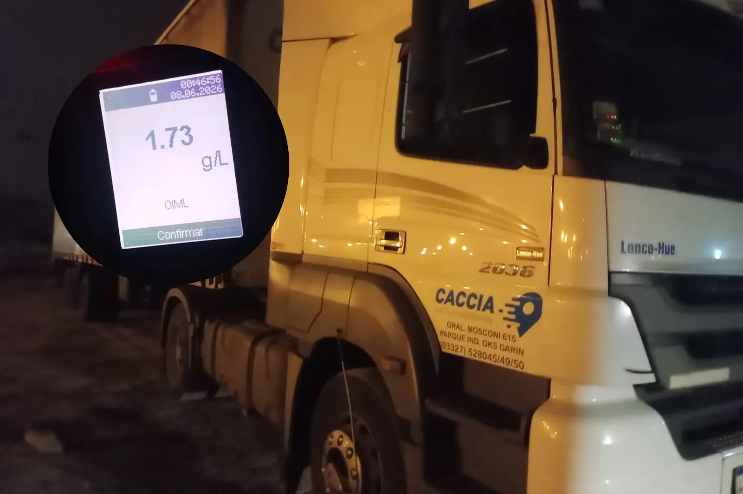 El camionero estaba alcoholizado.