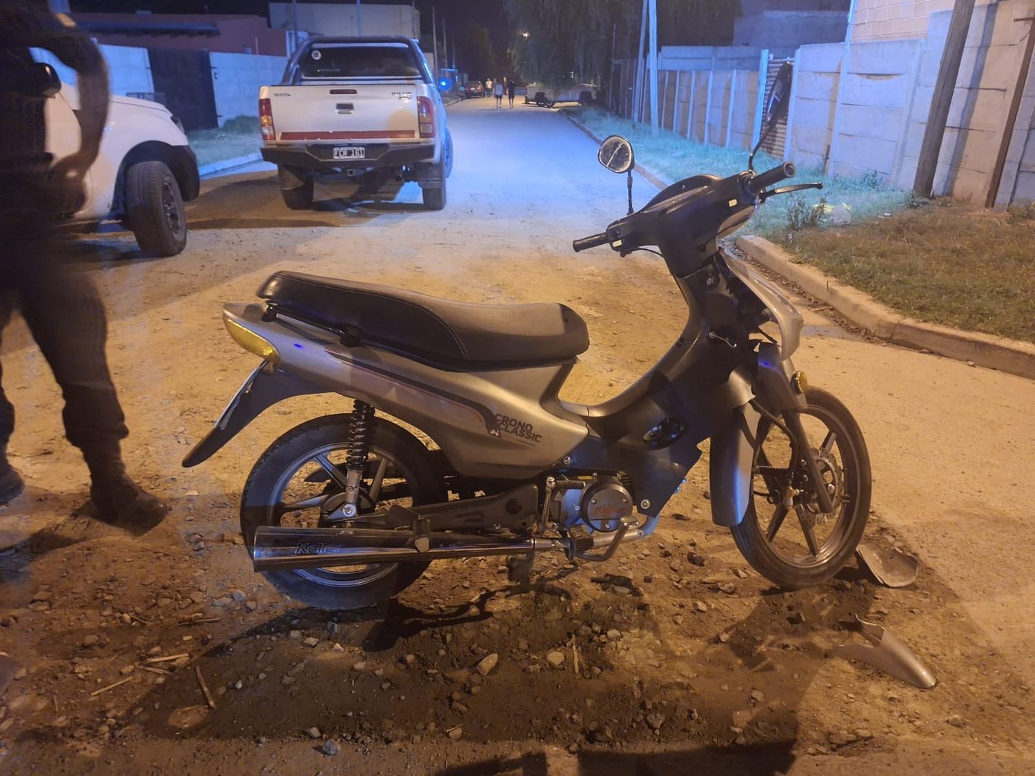 Un motociclista fue hospitalizado tras un accidente de tránsito