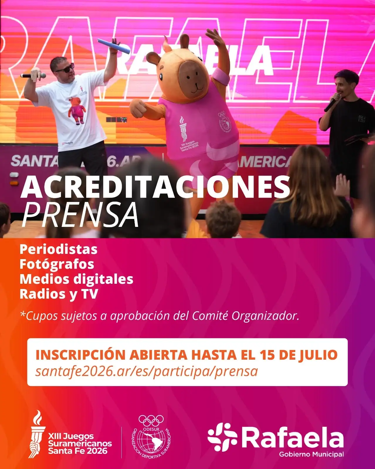 ampliaron el plazo para la acreditación para los juegos suramericanos