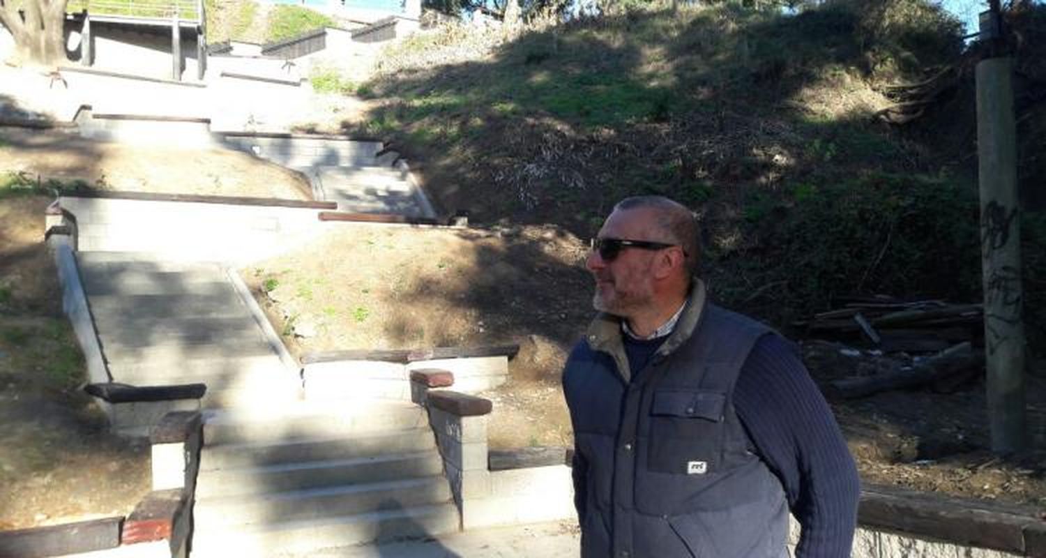 Terminaron la escalera que desemboca en el Paseo Público y preparan su inauguración