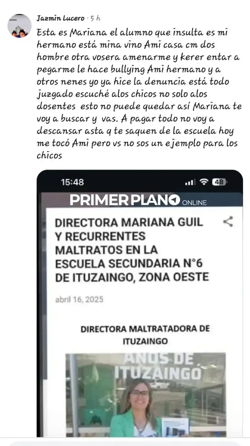 Amenaza escuela ituzaingo