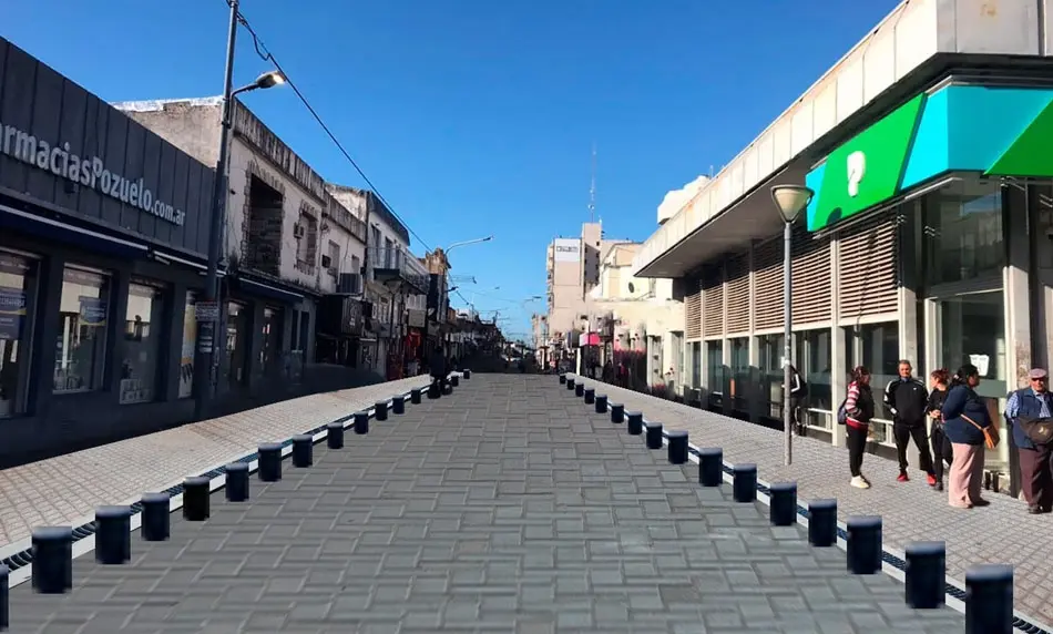Así se verá la calle Rivadavia una vez concluida la obra.