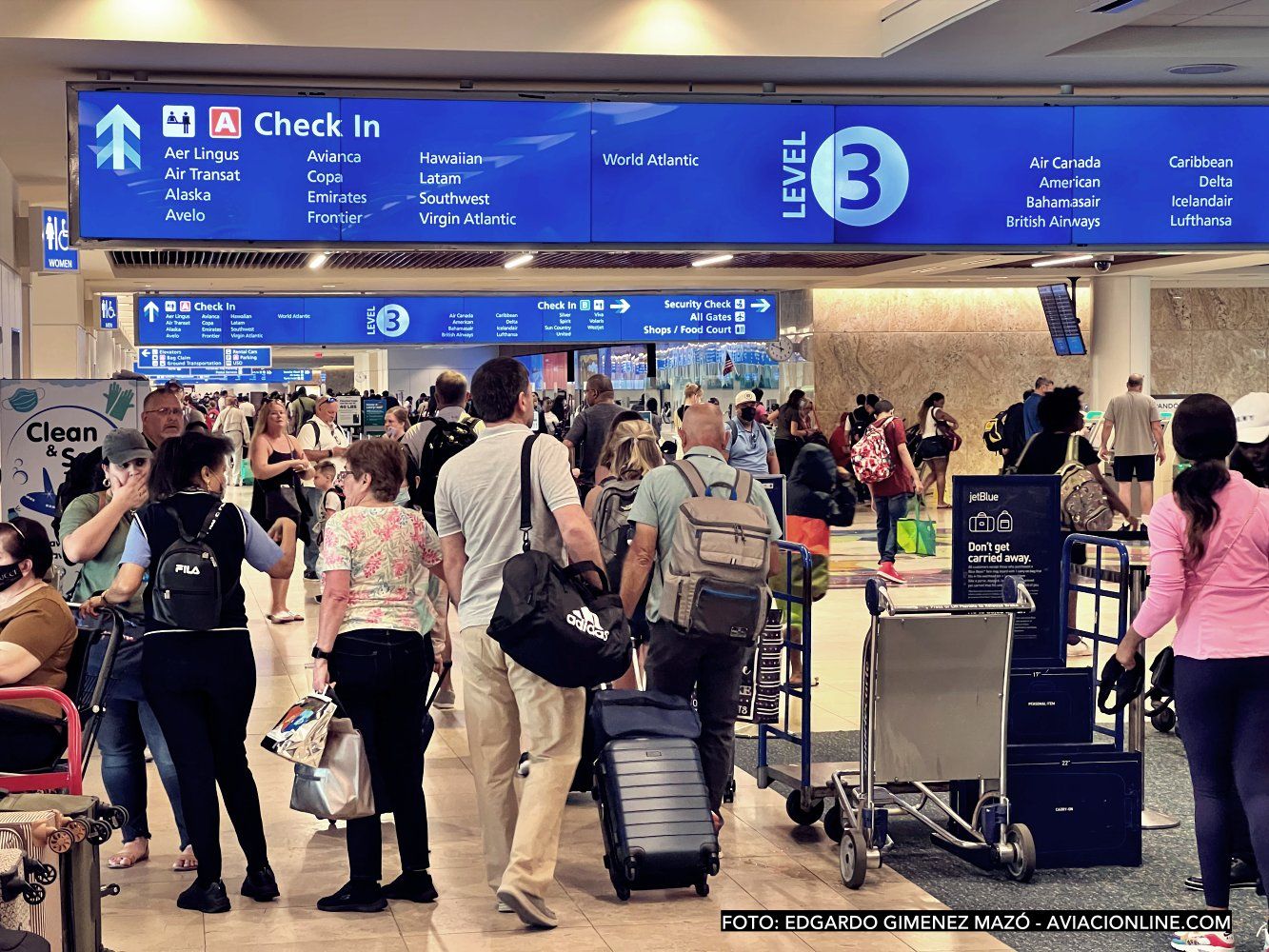 La TSA registró un nuevo pico en el movimiento de pasajeros en Estados Unidos