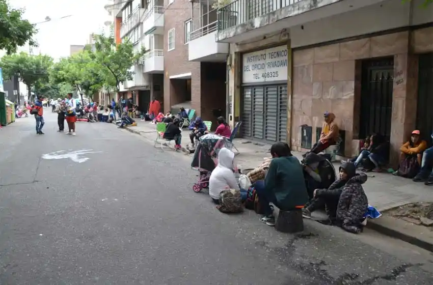 Jornada de protesta y corte de tránsito frente al Ministerio de Desarrollo Social