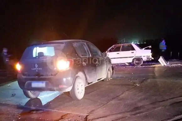 Choque entre dos autos en el acceso Norte de la ciudad de Rafaela
