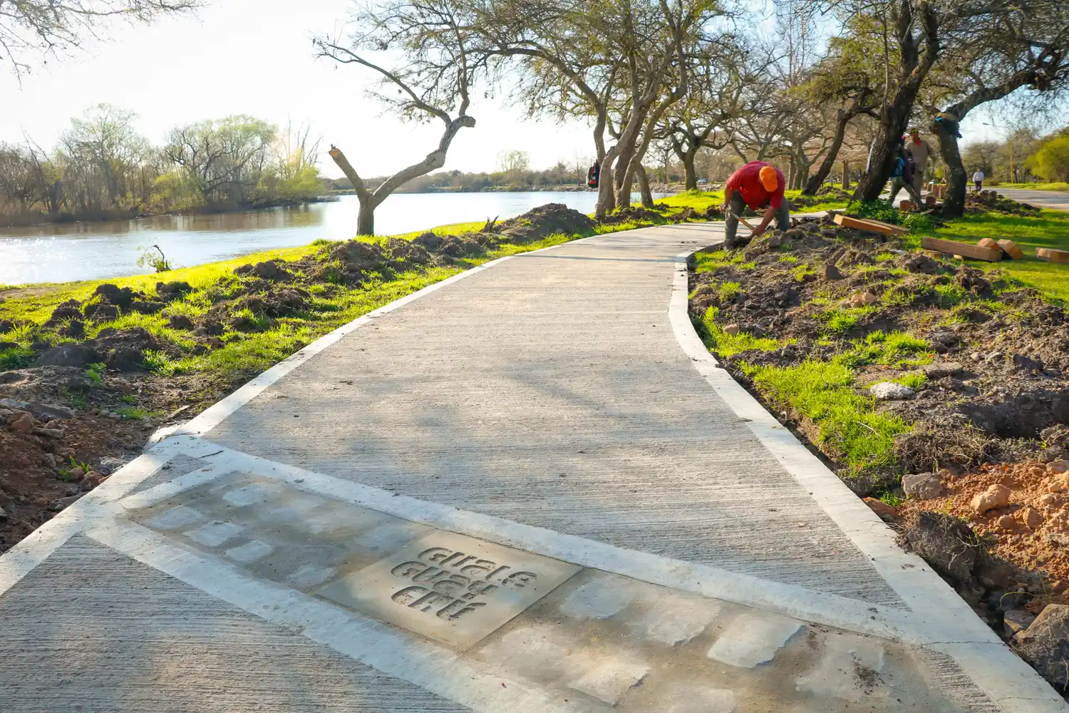 La obra del paseo La Delfina, en la etapa final