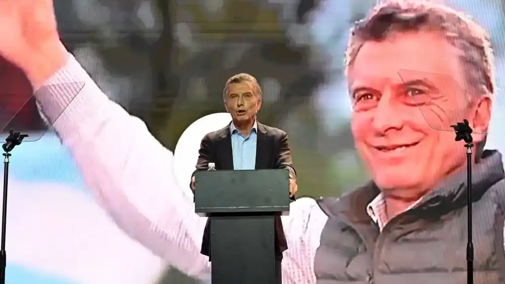 Mauricio Macri en el Consejo Nacional del Pro en Parque Norte.
