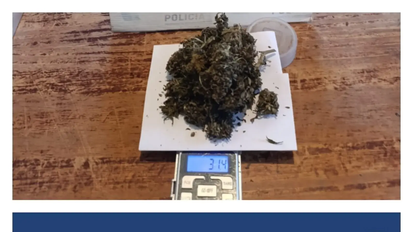 Aprehendieron a un hombre por tenencia de marihuana en un camino rural