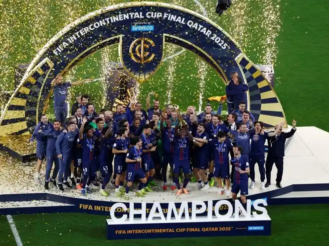 El festejo del PSG tras su primer título en la Intercontinental.