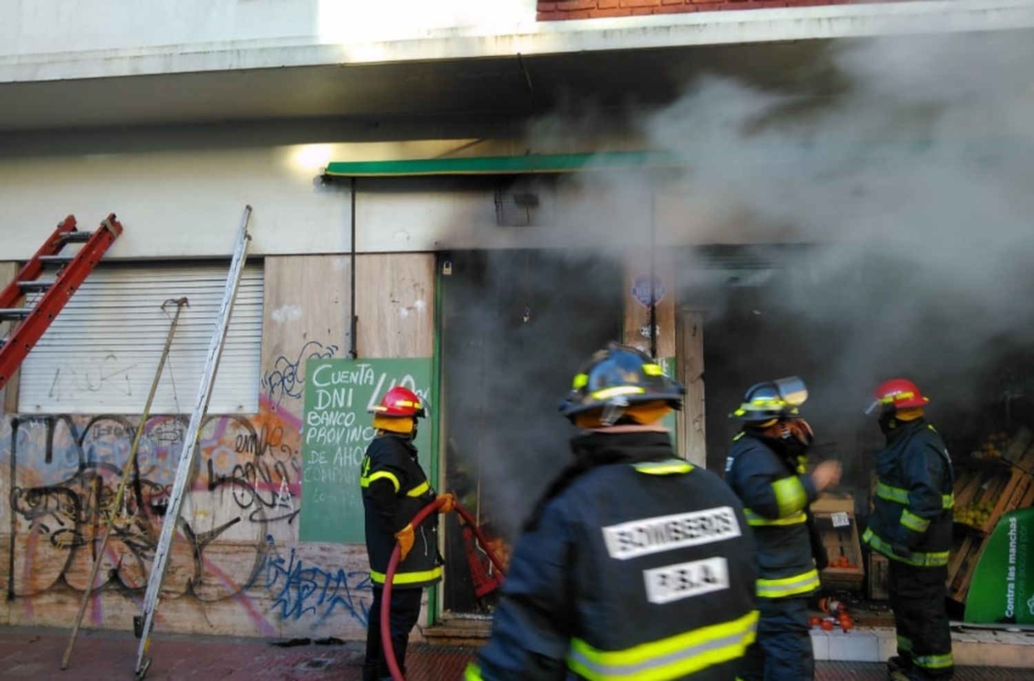Incendio en una verdulería