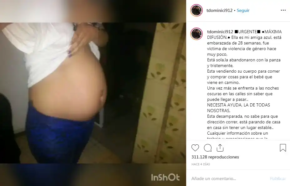 Joven embarazada contó que se prostituye para comprar cosas para su bebé