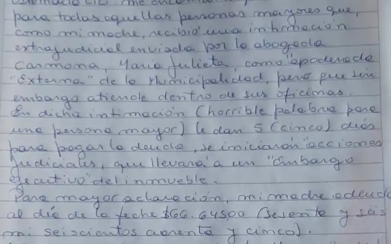 Pago de tasas: recibió una intimación y reclama