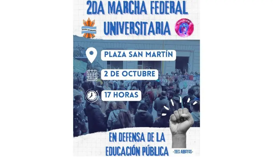 El miércoles a las 17 en la Plaza San Martín, en defensa de la universidad pública