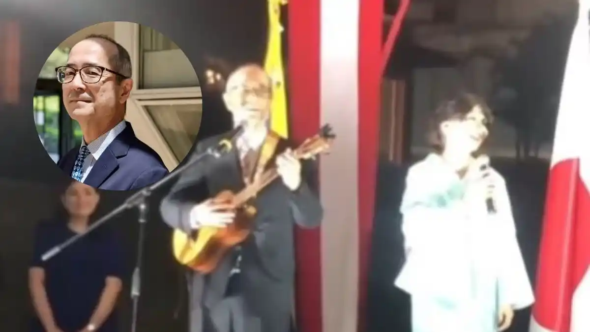 ¡EMOTIVO! Embajador de Japón en Caracas tocó cuatro y cantó la canción Venezuela (+Video)