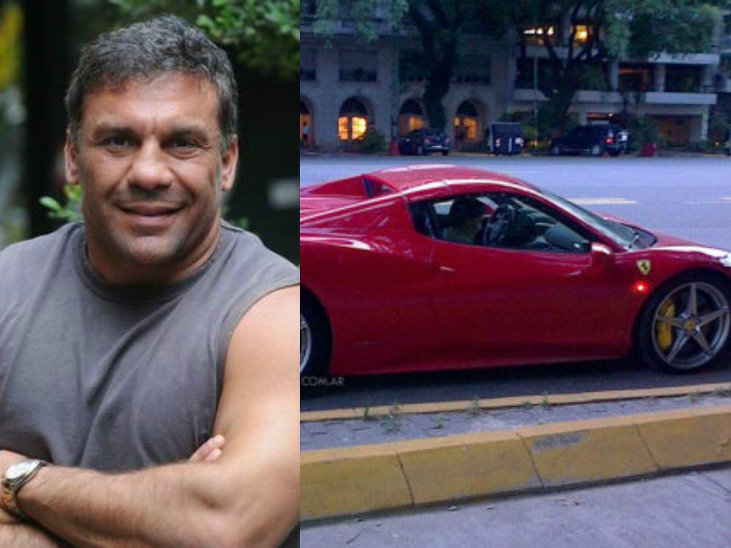 Arba denunció al sciolista "Acero" Cali por evadir impuestos con su Ferrari