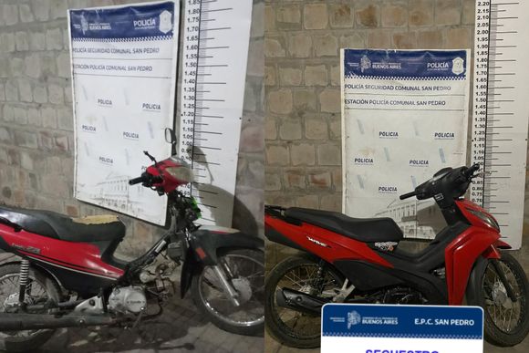 Recuperaron dos motos robadas: una estaba abandonada y la otra era conducida por un menor