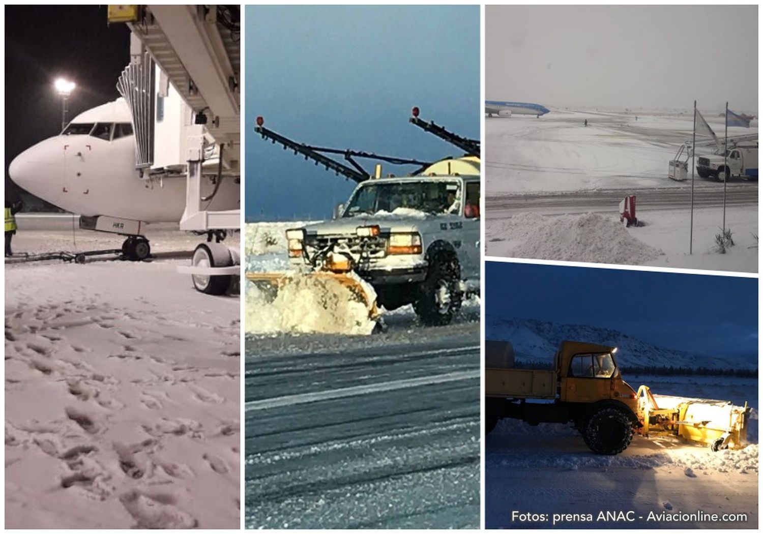 La ANAC activó el Plan de Control de Hielo y Nieve en aeropuertos patagónicos