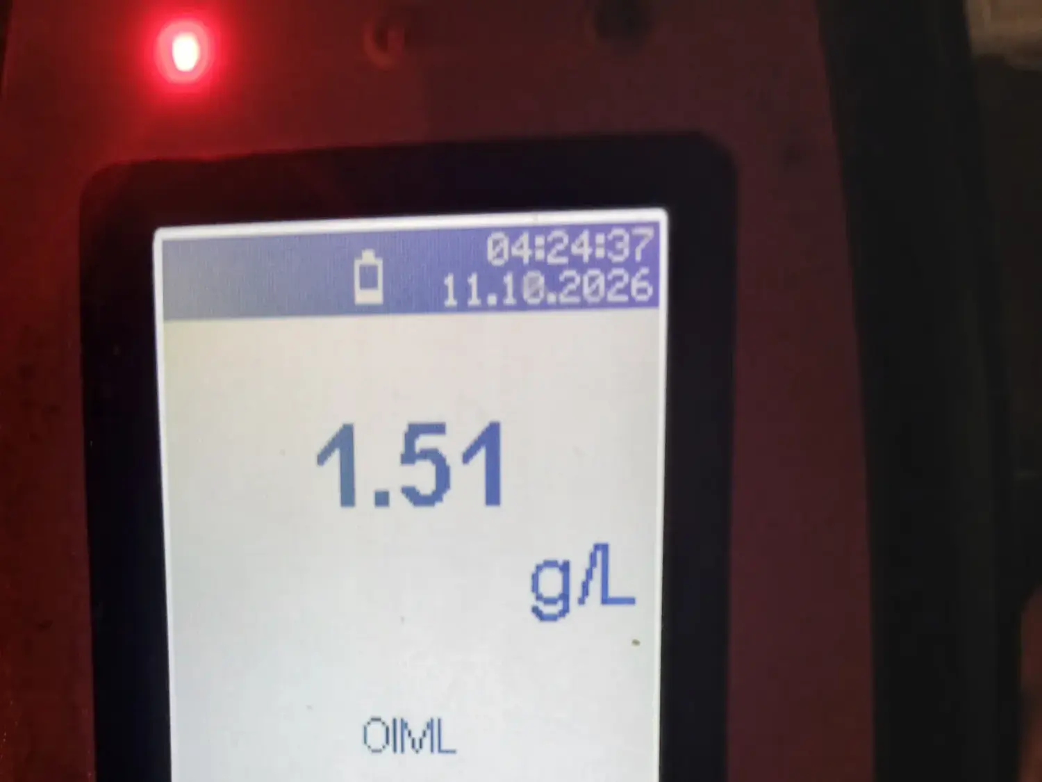 Retuvieron una moto tras un test de alcoholemia positivo de 1,51 g/l