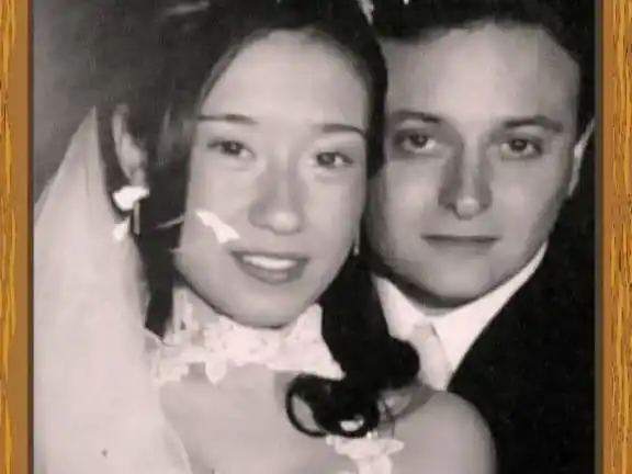 Sergio y Jésica el día del casamiento