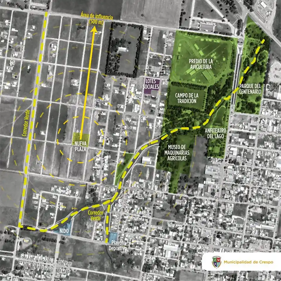 Harán otra plaza en Bº Parque del Lago por el espacio para plaza que fue loteado