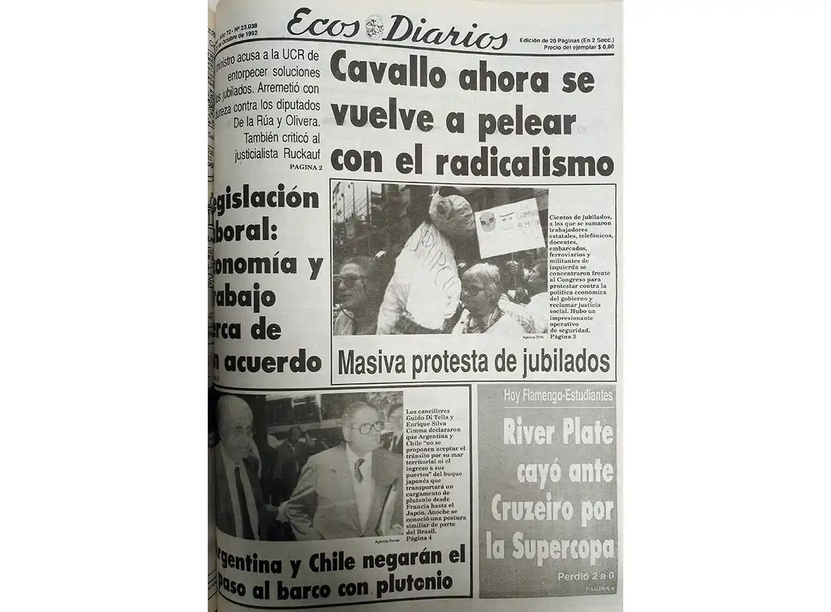 Jueves 22 de octubre de 1992