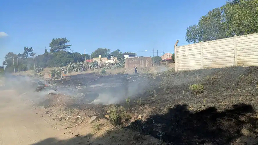 Incendio de pastizales tuvo amenazada a una vivienda