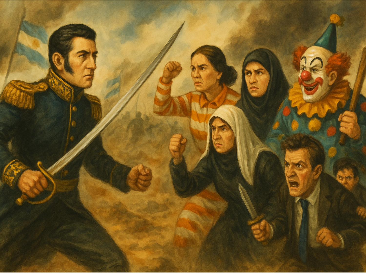 Guerra. La patria, San Martín, y los detractores.