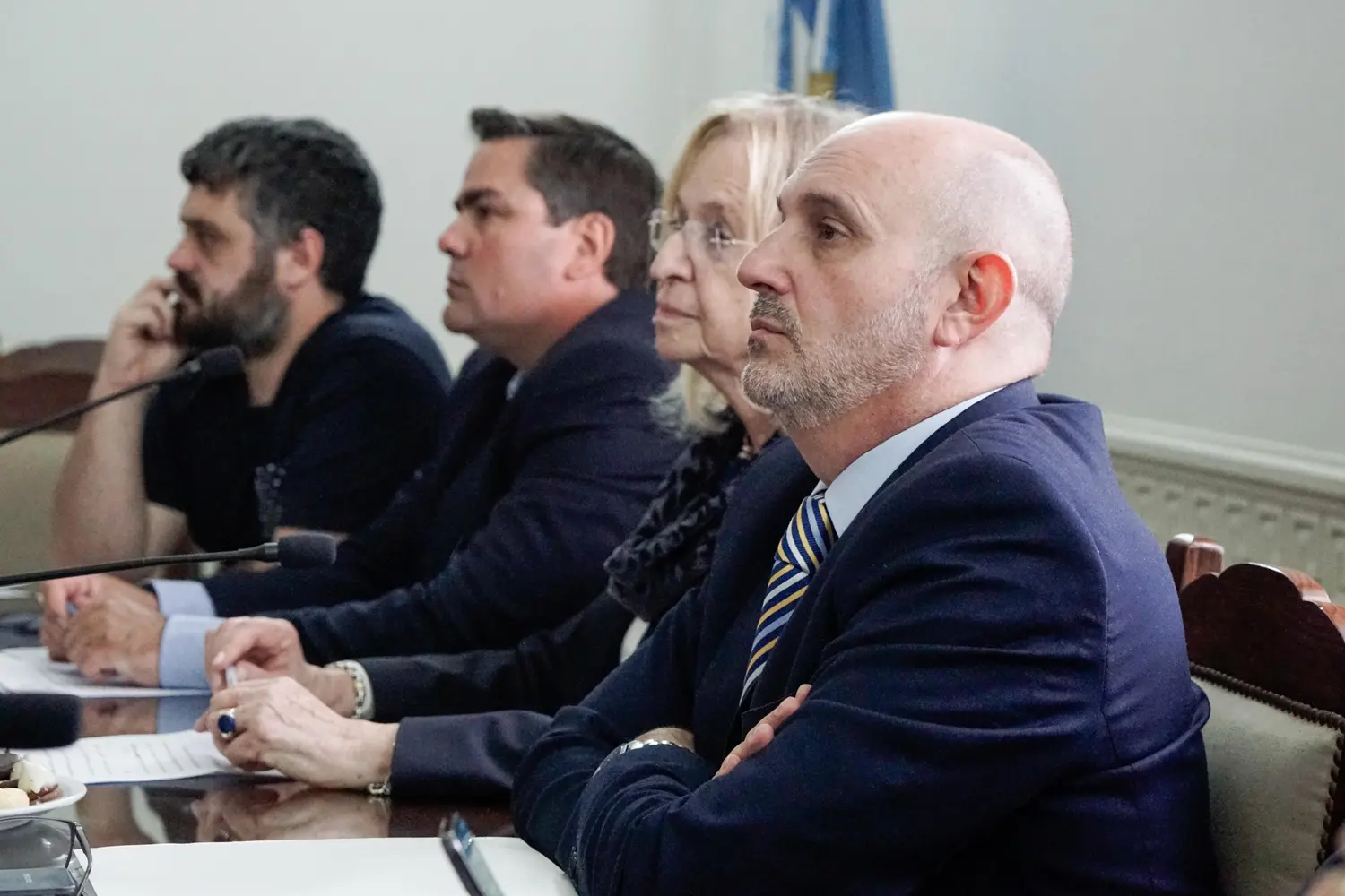 Tignanelli, Balbín, Kogan y Guerrera (de izquierda a derecha) en la Comisión de Reforma Política.
