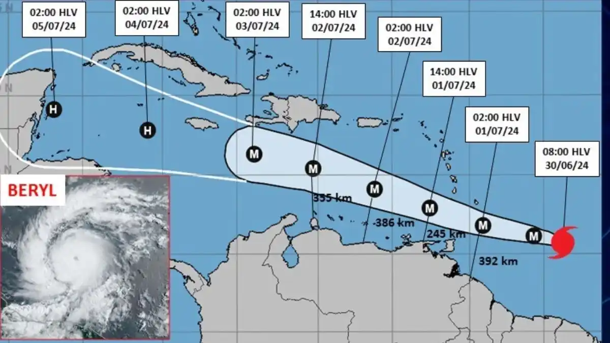 ONDA TROPICAL 16 Y HURACÁN BERYL obligan a restringir actividades en cosas de oriente y centro del país (+Detalles)