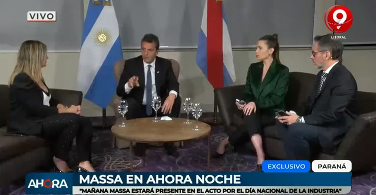 Sergio Massa en AHORA: "En octubre se define un modelo de país"