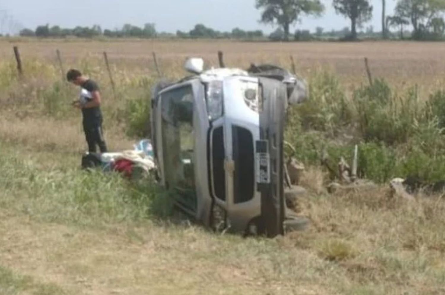 Dos autos chocaron y volcaron el a RN 11: nueve personas salvaron sus vidas de milagro