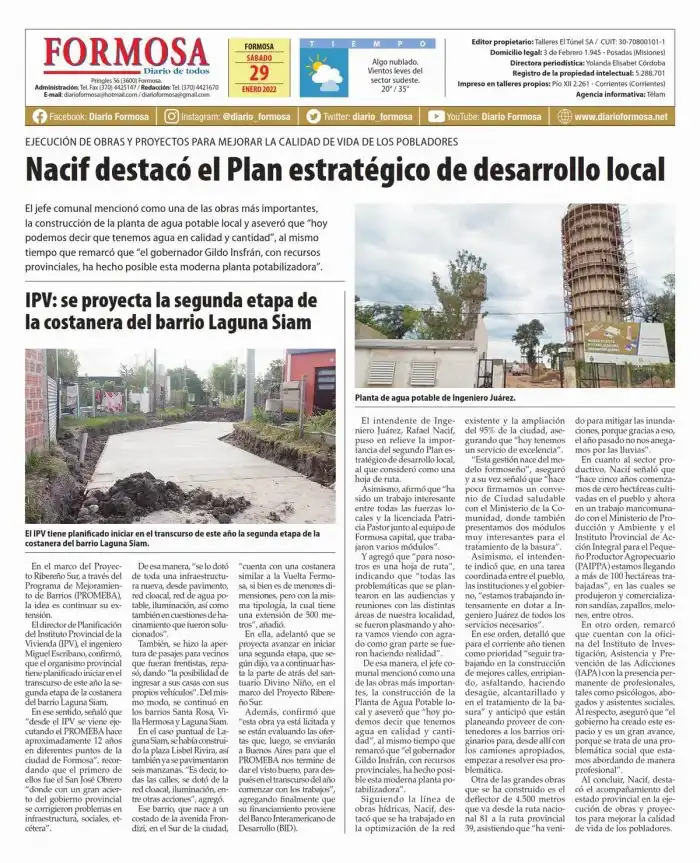 Tapa y Contratapa 30 de enero de 2022