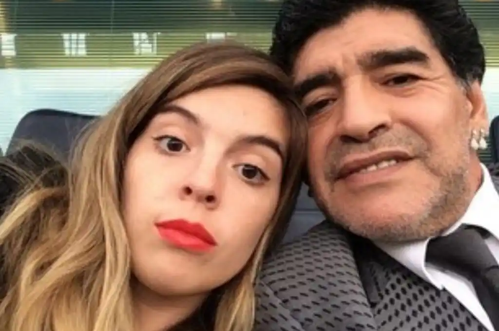 Dalma junto a Diego Maradona