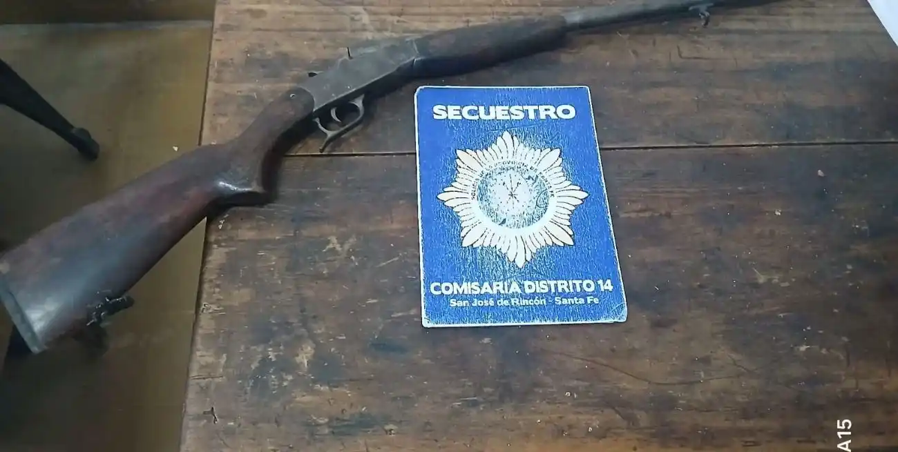 El arma que fue secuestrada tras el grave incidente