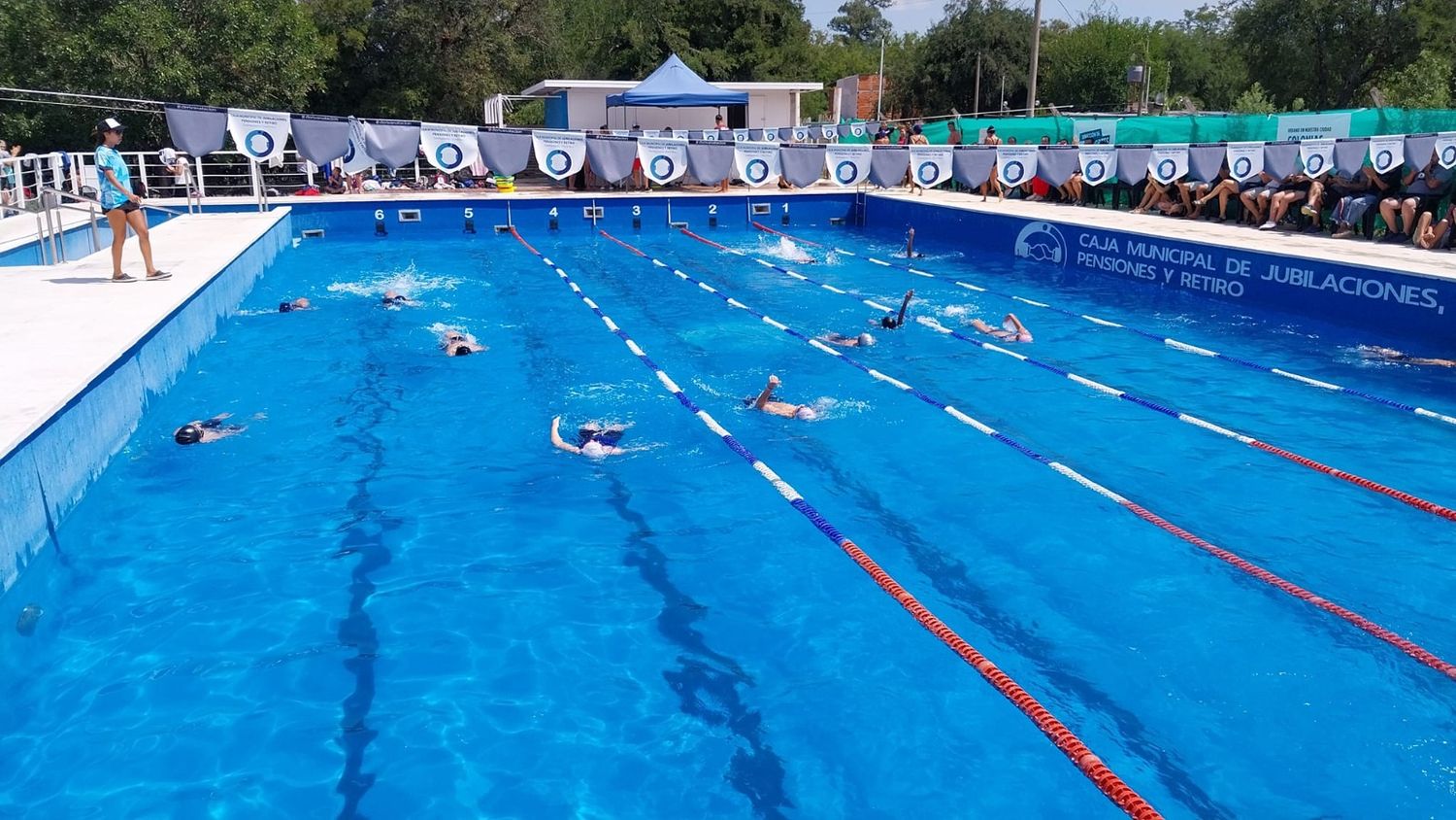 Gran cierre de la Colonia de Natación en la pileta de la Caja Municipal