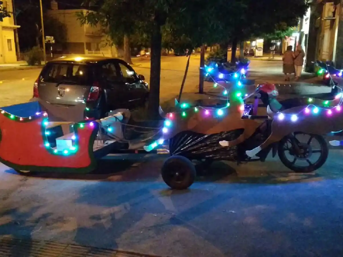 Dos amigos recorrerán la ciudad con trineo de Papá Noel 