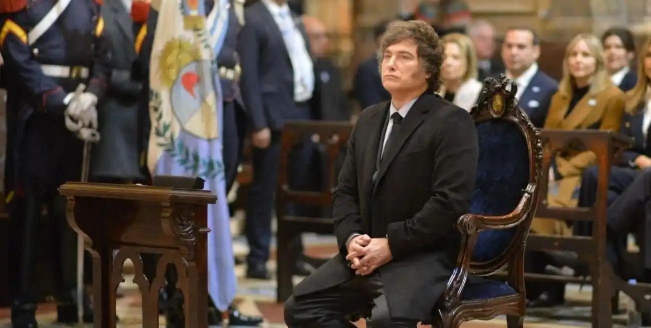 Milei escuchó la homilía en la que se pidió el fin del odio y una Argentina unida.