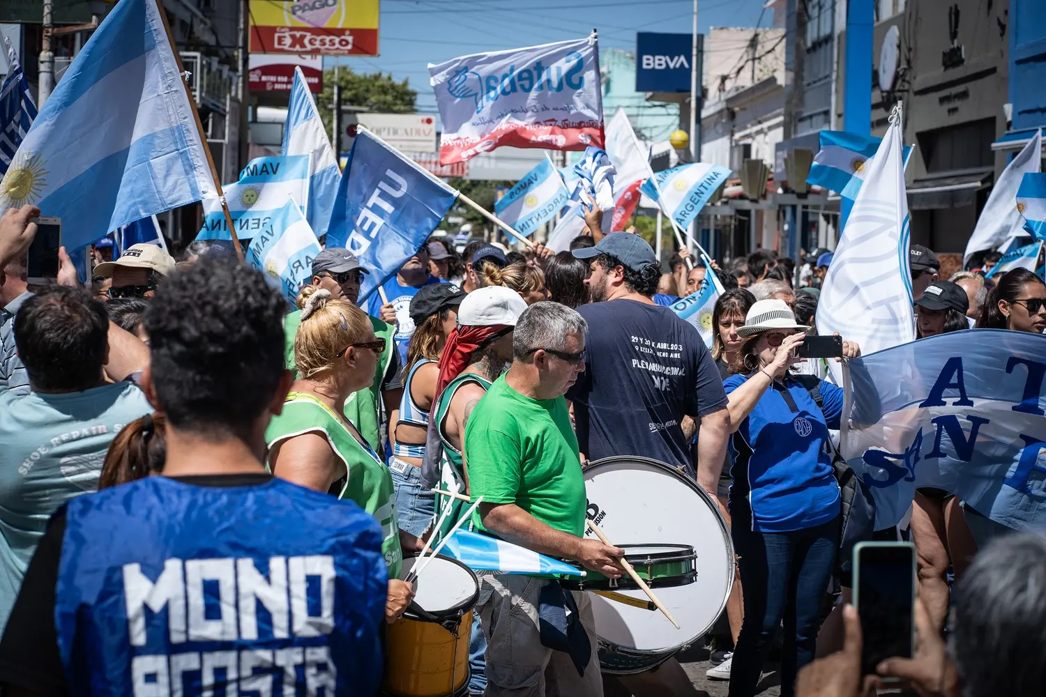 La movilización de enero en San Pedro, durante el primer paro general de la CGT.