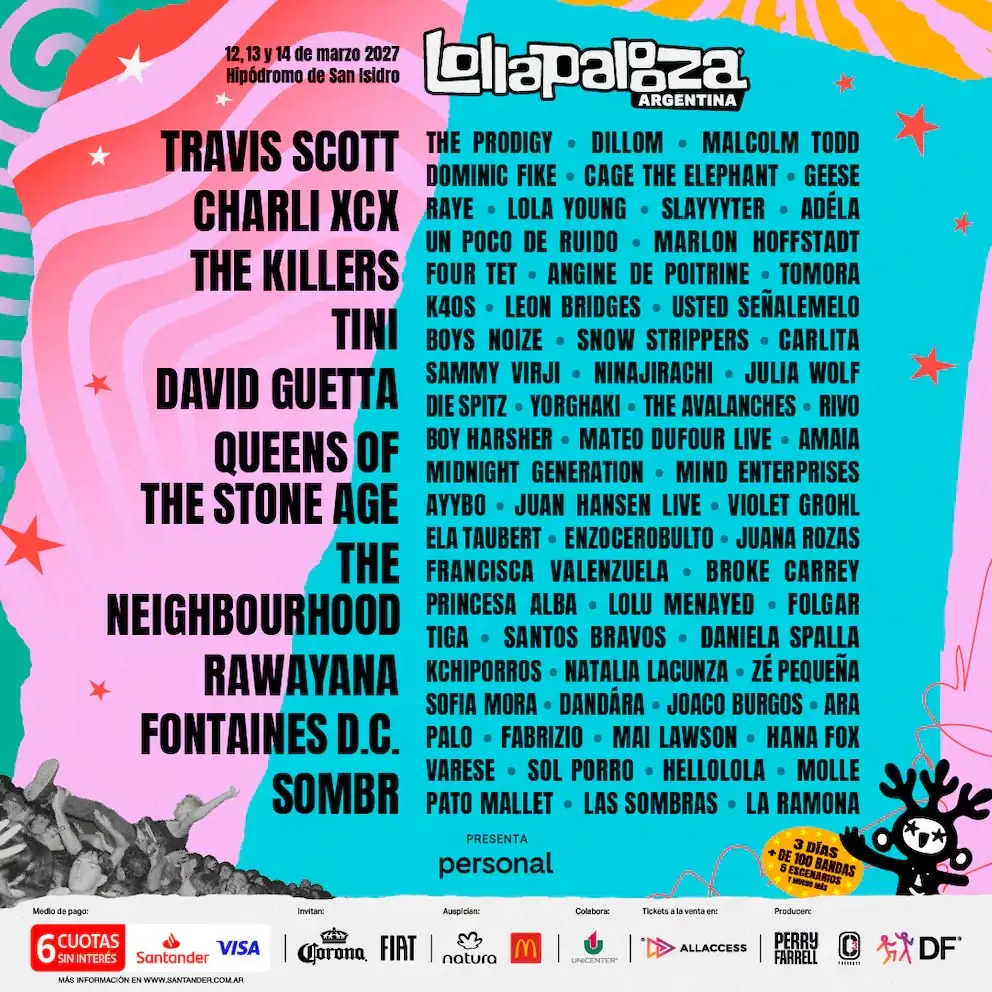 line up completo lollapalooza