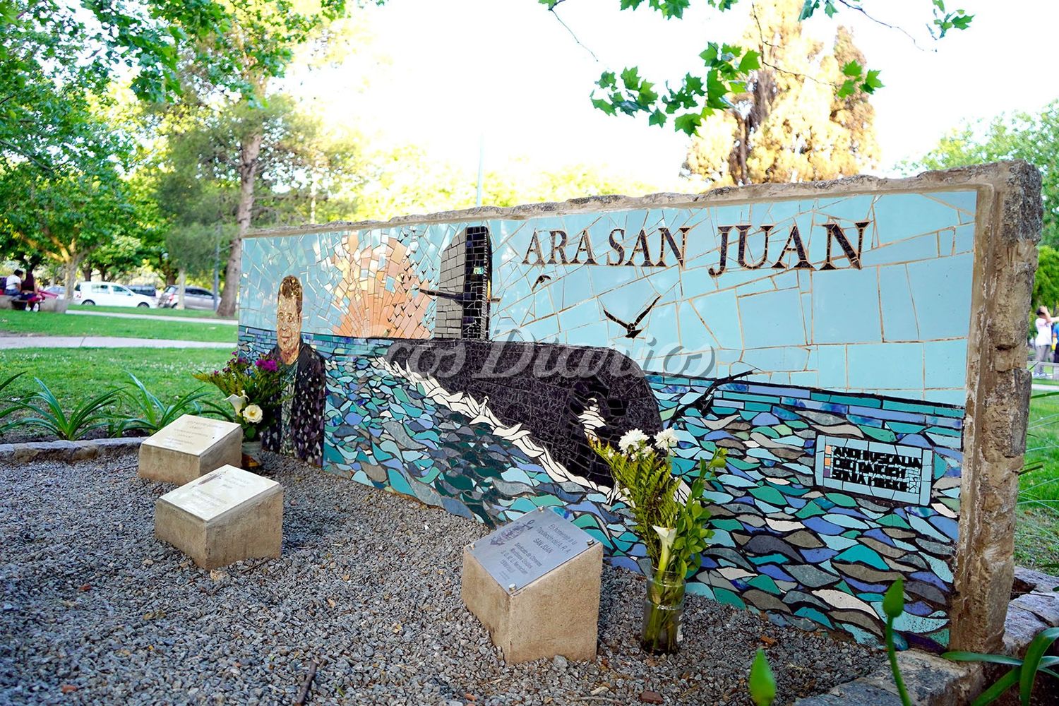 Mural. Que rinde homenaje al ARA San Juan