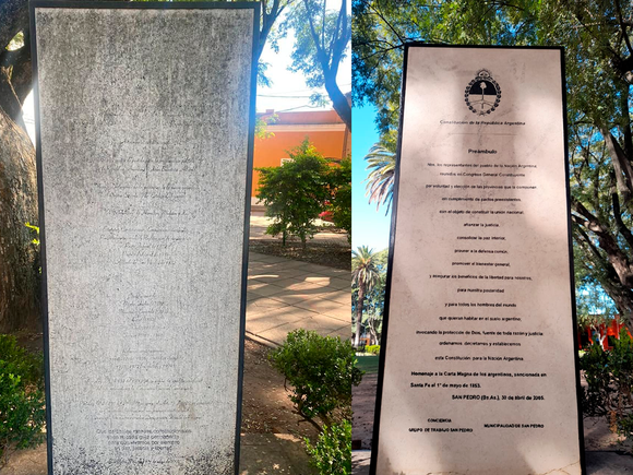 El Museo Histórico Regional restauró la placa homenaje de plaza Constitución