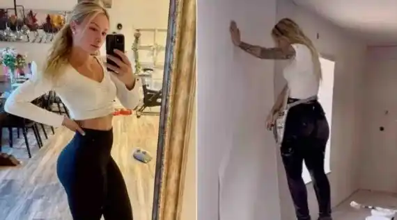 La sexy mujer albañil que enamora con su trabajo y su belleza en redes sociales