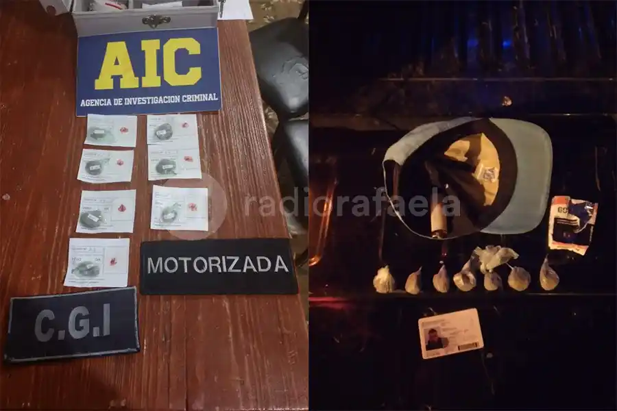 En los alrededores del Bosquecito Besaccia, lo agarraron con envoltorios sospechosos