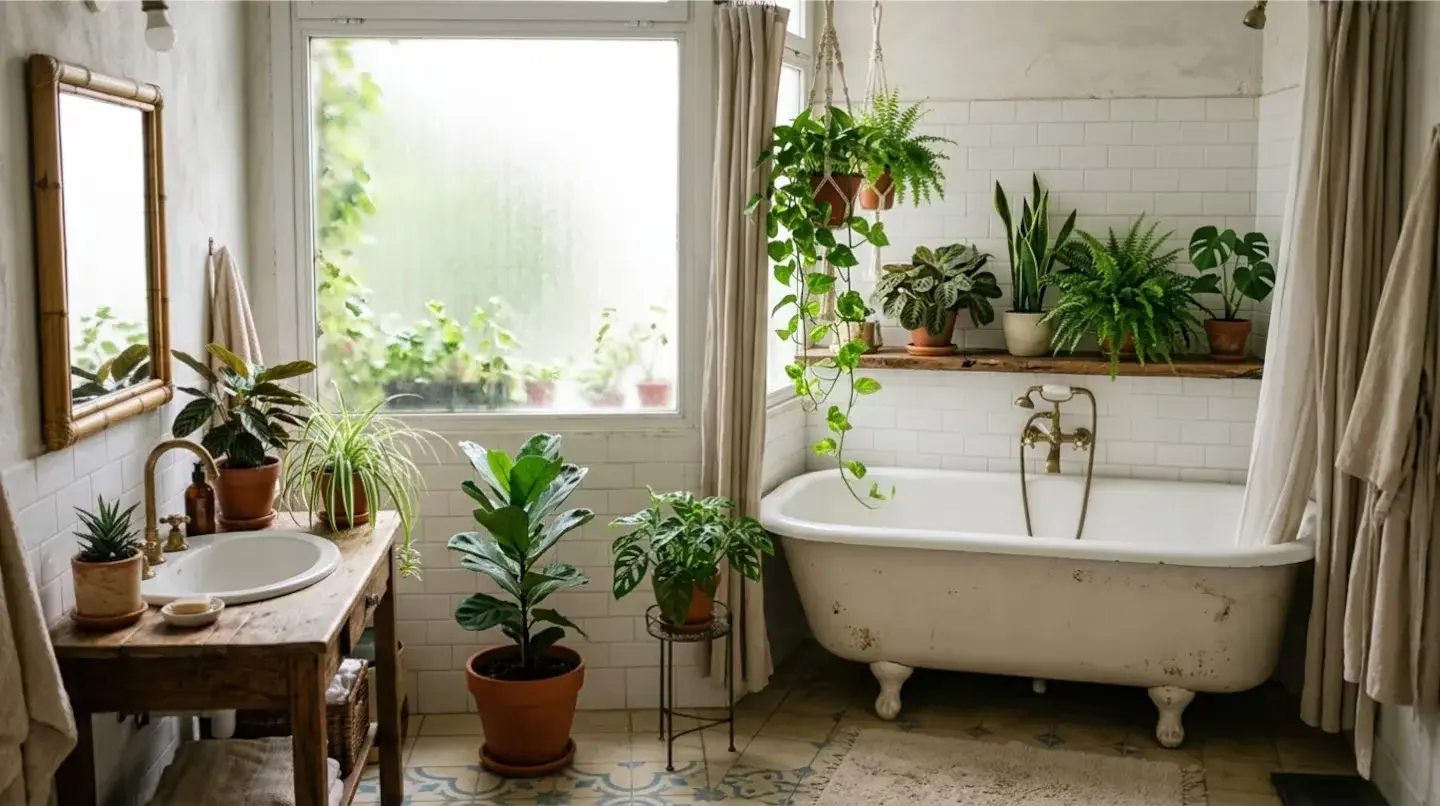Las cuatro plantas ideales para decorar el baño y resistir la humedad