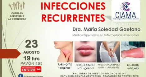 Charla abierta en Ciama sobre infecciones recurrentes con la doctora Gaetano