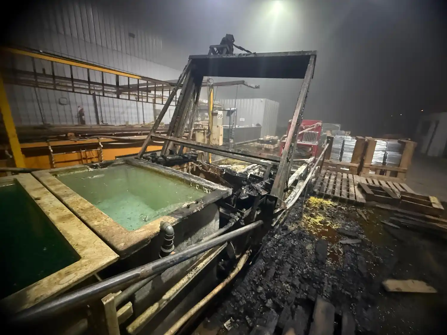 El incendio se originó en una batea.