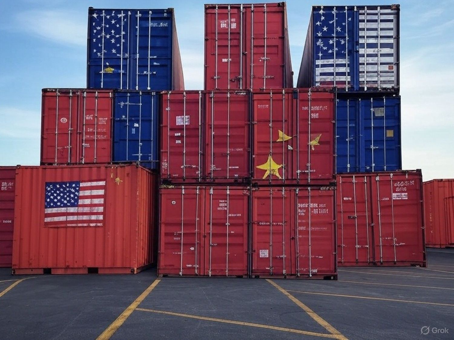 Aranceles. Las trabas impuestas por Trump tienen un impacto en el comercio mundial. Imagen generada por IA.